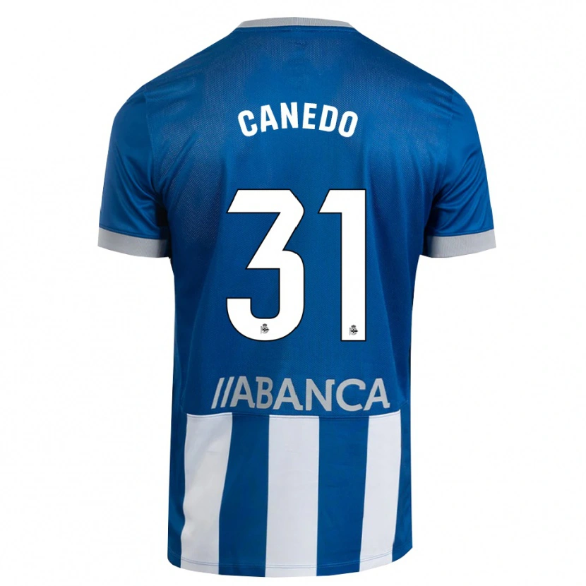 Danxen Uomo Maglia Damián Canedo #31 Blu Grigio Bianco Kit Gara Home 2026/27 Maglietta