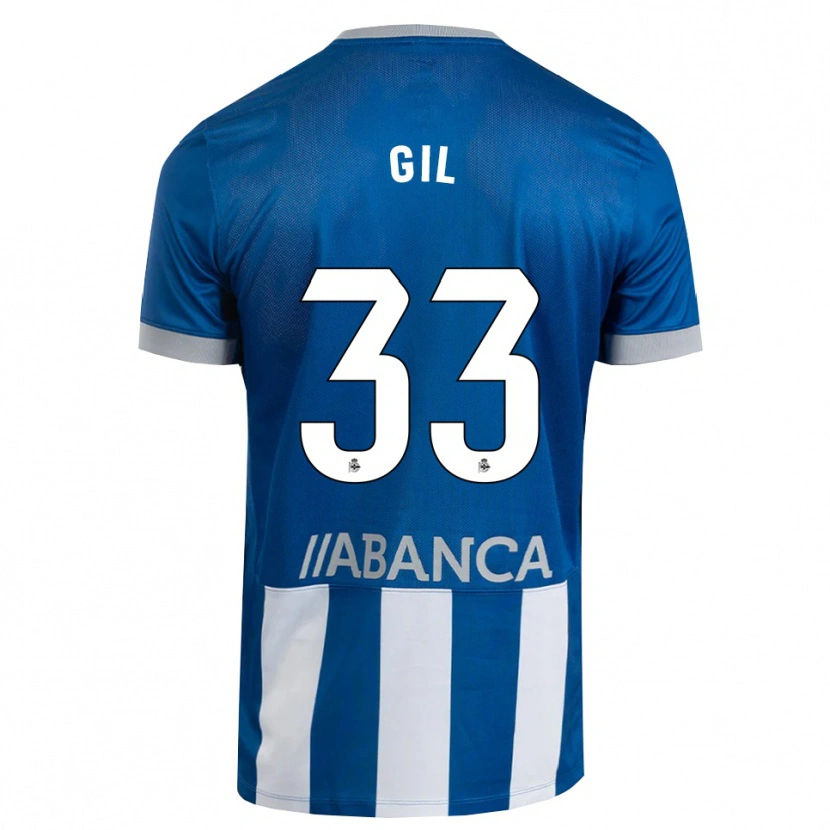 Danxen Uomo Maglia Iker Gil #33 Blu Grigio Bianco Kit Gara Home 2026/27 Maglietta
