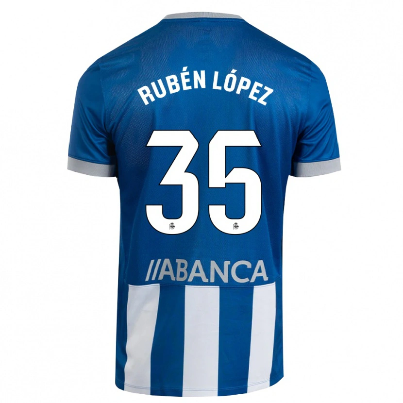Danxen Uomo Maglia Rubén López #35 Blu Grigio Bianco Kit Gara Home 2026/27 Maglietta