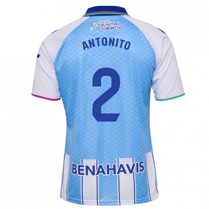 Danxen Uomo Maglia Antoñito #2 Blu Cielo Profondo Bianco Kit Gara Home 2026/27 Maglietta