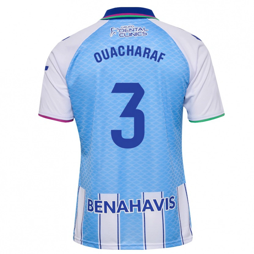 Danxen Uomo Maglia Bilal Ouacharaf #3 Blu Cielo Profondo Bianco Kit Gara Home 2026/27 Maglietta