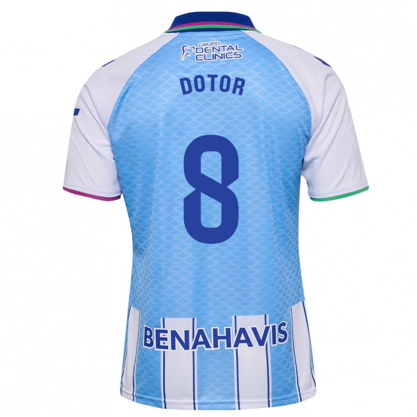 Danxen Uomo Maglia Carlos Dotor #8 Blu Cielo Profondo Bianco Kit Gara Home 2026/27 Maglietta