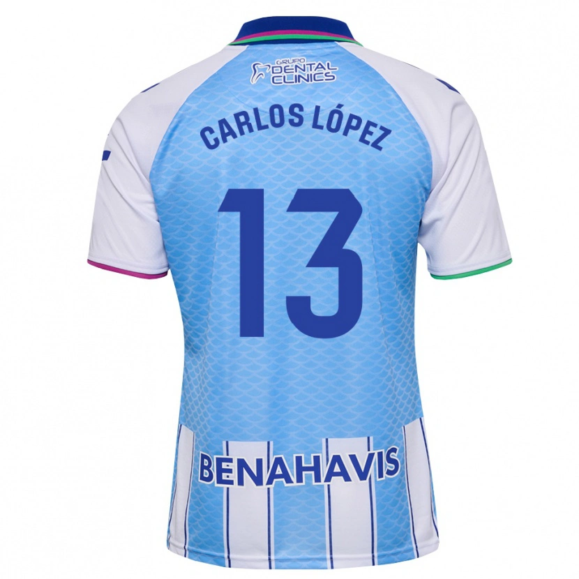 Danxen Uomo Maglia Carlos López #13 Blu Cielo Profondo Bianco Kit Gara Home 2026/27 Maglietta