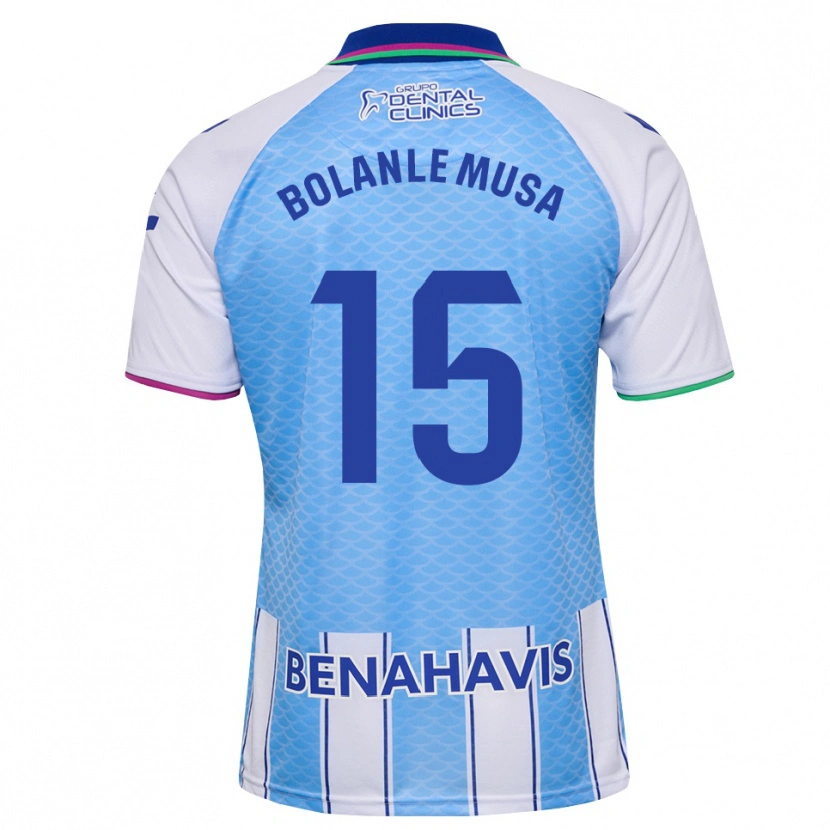 Danxen Uomo Maglia Wahab Bolanle Musa #15 Blu Cielo Profondo Bianco Kit Gara Home 2026/27 Maglietta