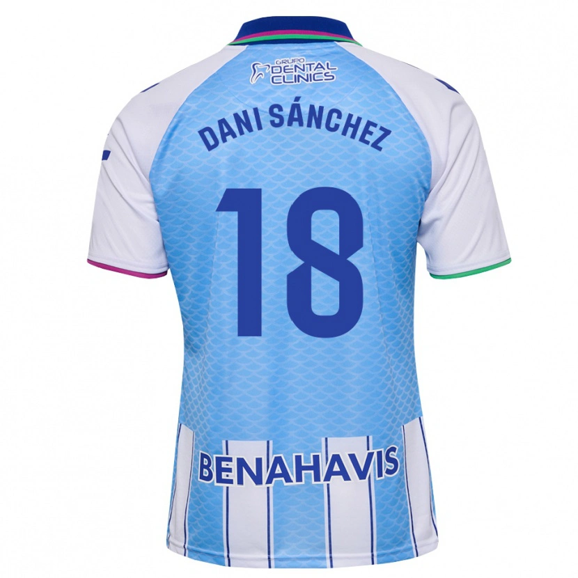 Danxen Uomo Maglia Dani Sánchez #18 Blu Cielo Profondo Bianco Kit Gara Home 2026/27 Maglietta