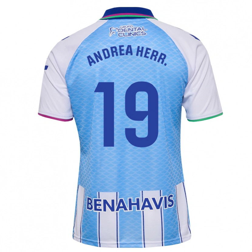 Danxen Uomo Maglia Andrea Herrero Valiente #19 Blu Cielo Profondo Bianco Kit Gara Home 2026/27 Maglietta