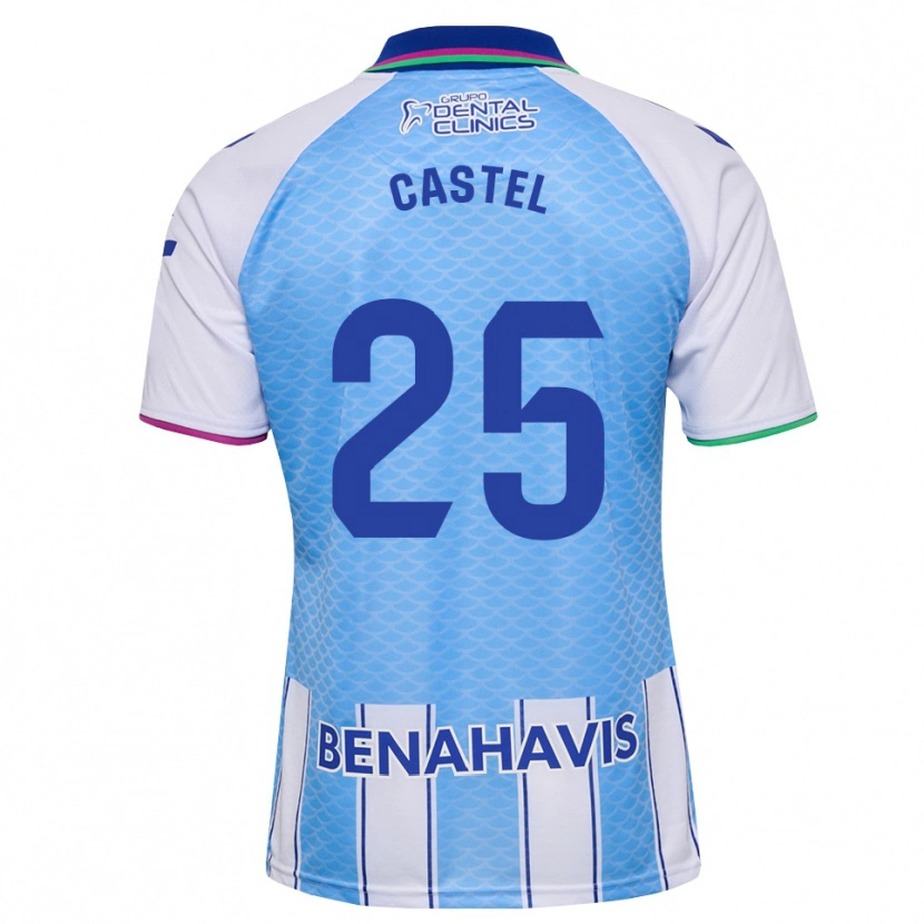 Danxen Uomo Maglia Sergio Castel #25 Blu Cielo Profondo Bianco Kit Gara Home 2026/27 Maglietta