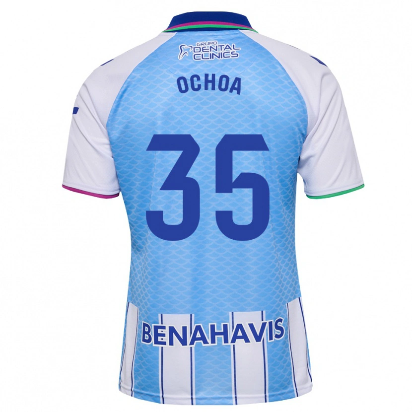 Danxen Uomo Maglia Aarón Ochoa #35 Blu Cielo Profondo Bianco Kit Gara Home 2026/27 Maglietta