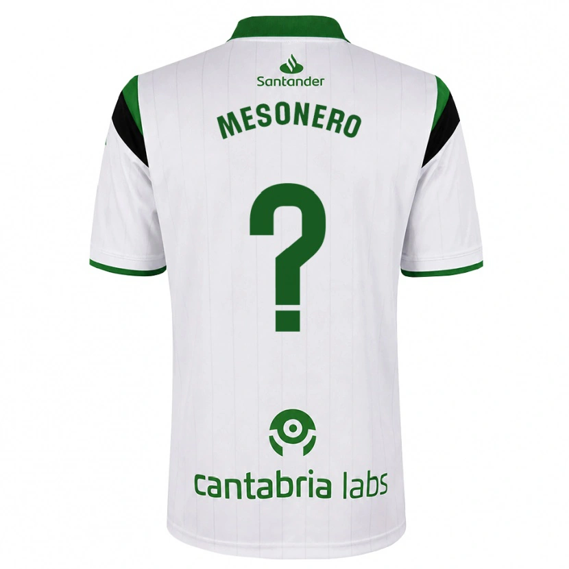 Danxen Uomo Maglia Germán Mesonero #0 Bianco Verde Nero Kit Gara Home 2026/27 Maglietta
