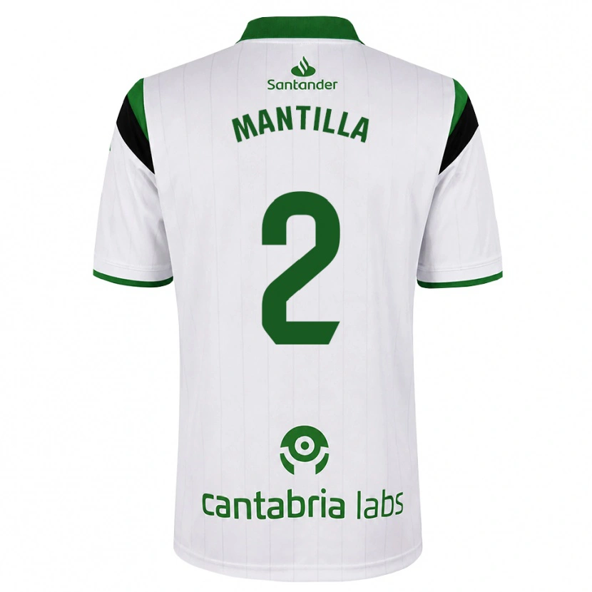 Danxen Uomo Maglia Álvaro Mantilla #2 Bianco Verde Nero Kit Gara Home 2026/27 Maglietta