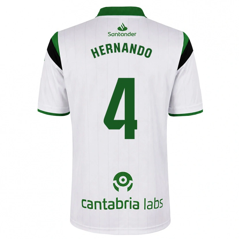 Danxen Uomo Maglia Manu Hernando #4 Bianco Verde Nero Kit Gara Home 2026/27 Maglietta