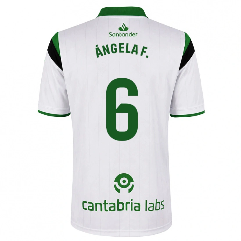Danxen Uomo Maglia Ángela Fernández Fraile #6 Bianco Verde Nero Kit Gara Home 2026/27 Maglietta