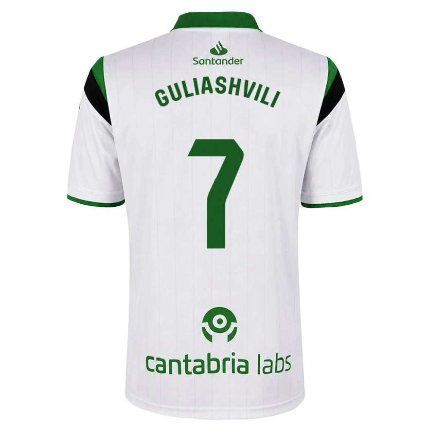 Danxen Uomo Maglia Giorgi Guliashvili #7 Bianco Verde Nero Kit Gara Home 2026/27 Maglietta