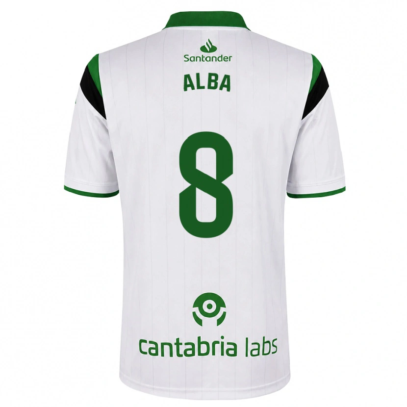 Danxen Uomo Maglia Alba Luzuriaga Albelda #8 Bianco Verde Nero Kit Gara Home 2026/27 Maglietta
