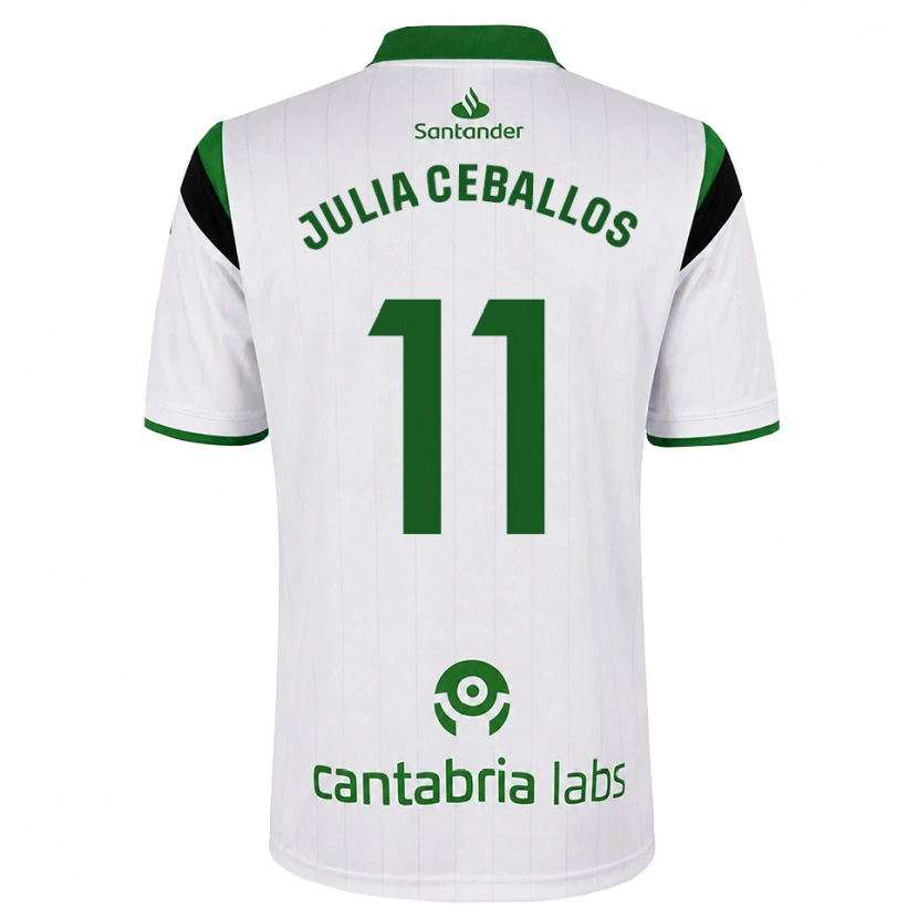 Danxen Uomo Maglia Julia Ceballos Carrancio #11 Bianco Verde Nero Kit Gara Home 2026/27 Maglietta
