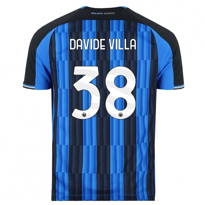 Danxen Uomo Maglia Matteo Davide Villa #38 Blu Nero Rosso Kit Gara Home 2026/27 Maglietta