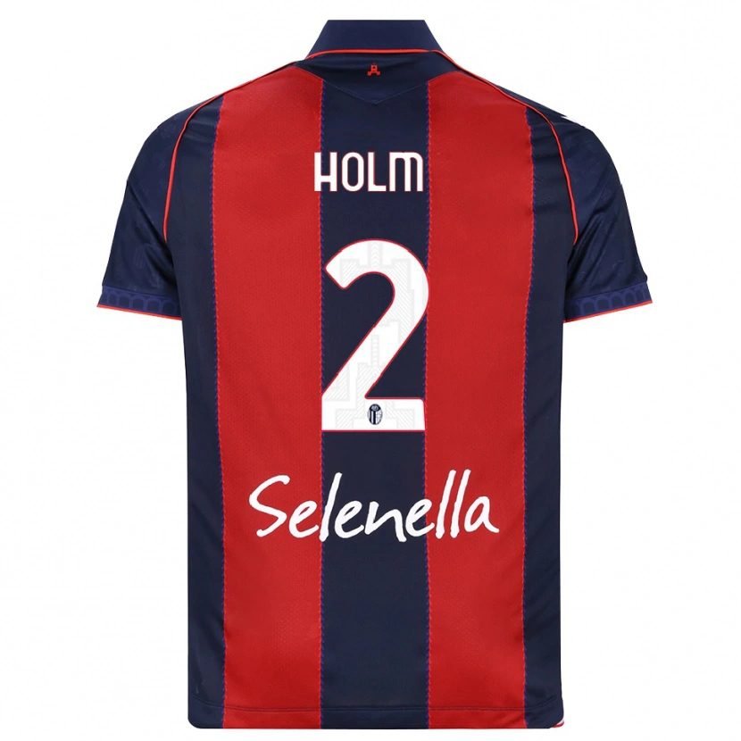 Danxen Uomo Maglia Emil Holm #2 Blu Reale Rosso Bianco Kit Gara Home 2026/27 Maglietta