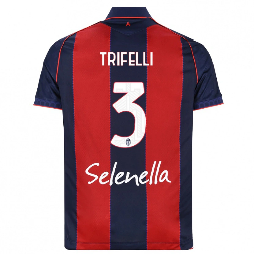 Danxen Uomo Maglia Edoardo Trifelli #3 Blu Reale Rosso Bianco Kit Gara Home 2026/27 Maglietta