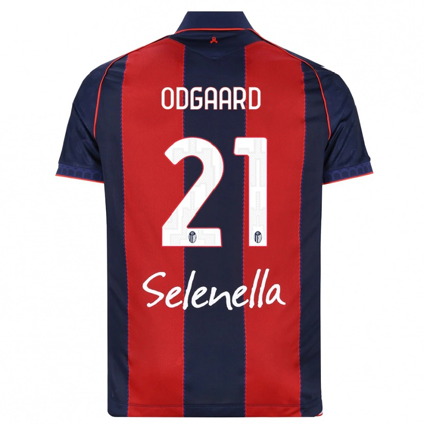 Danxen Uomo Maglia Jens Odgaard #21 Blu Reale Rosso Bianco Kit Gara Home 2026/27 Maglietta