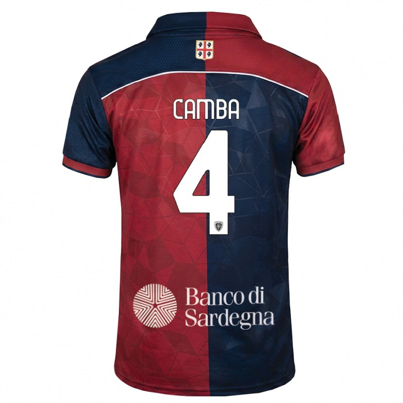 Danxen Uomo Maglia Daniele Camba #4 Borgogna Blu Reale Kit Gara Home 2026/27 Maglietta