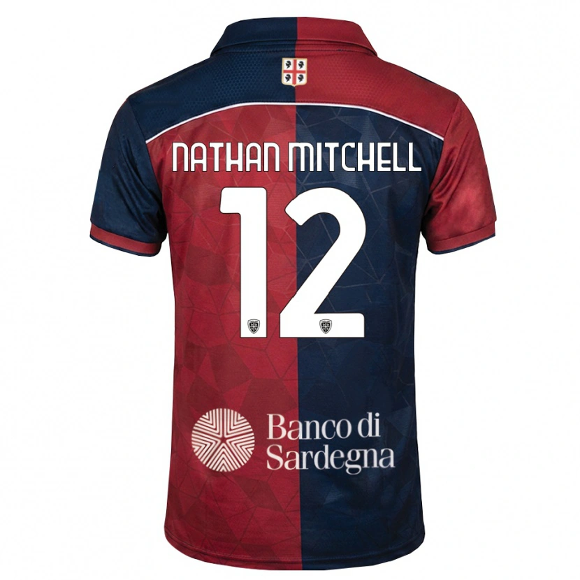 Danxen Uomo Maglia Anton Nathan Mitchell #12 Borgogna Blu Reale Kit Gara Home 2026/27 Maglietta