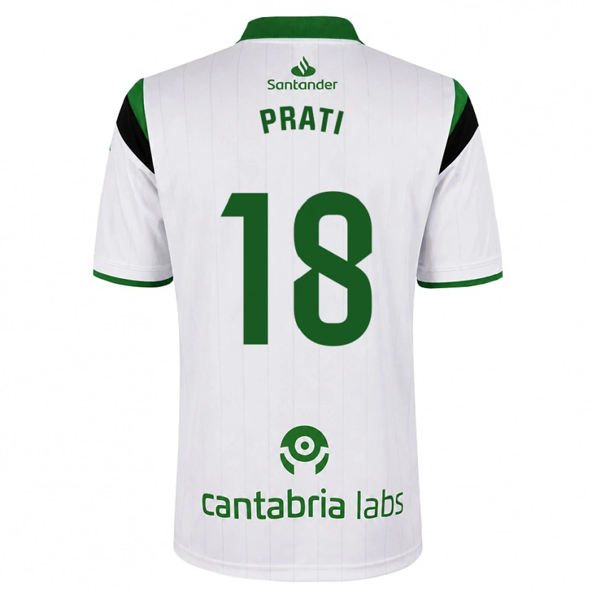 Danxen Uomo Maglia Matteo Prati #18 Bianco Verde Nero Kit Gara Home 2026/27 Maglietta