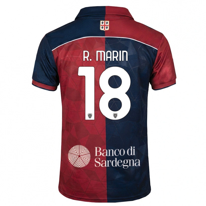 Danxen Uomo Maglia Răzvan Marin #18 Borgogna Blu Reale Kit Gara Home 2026/27 Maglietta