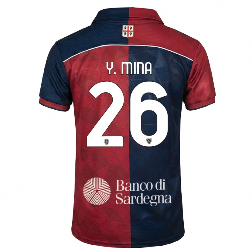 Danxen Uomo Maglia Yerry Mina #26 Borgogna Blu Reale Kit Gara Home 2026/27 Maglietta