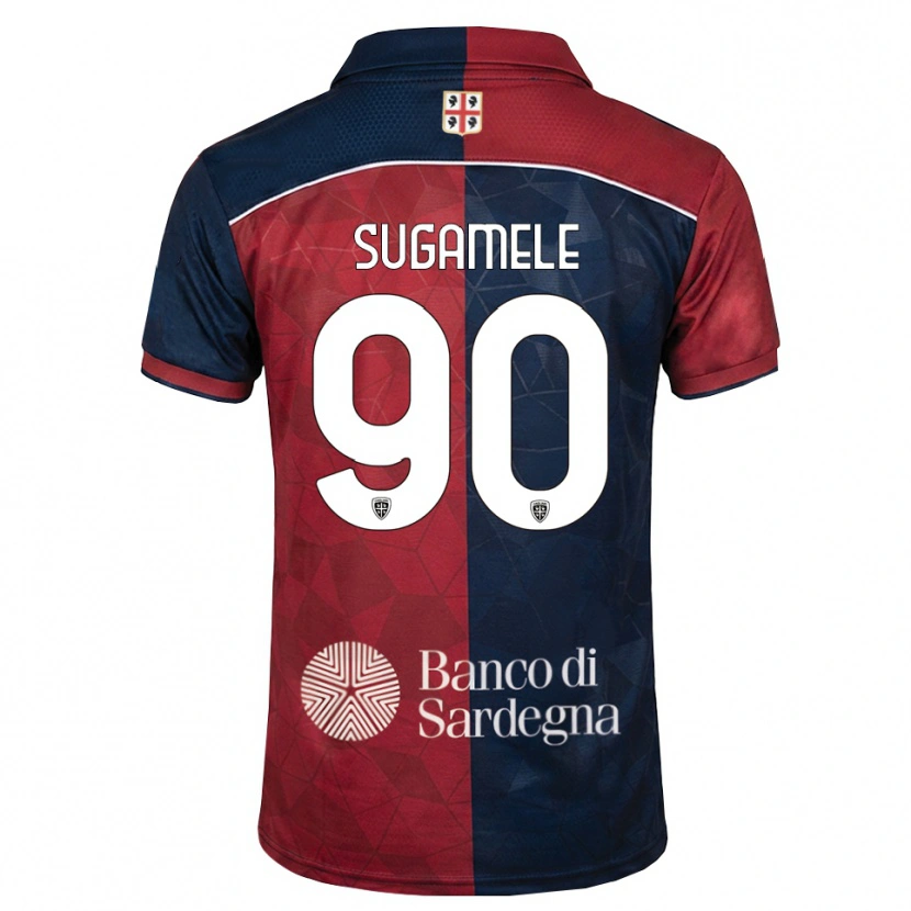 Danxen Uomo Maglia Alessandro Sugamele #90 Borgogna Blu Reale Kit Gara Home 2026/27 Maglietta