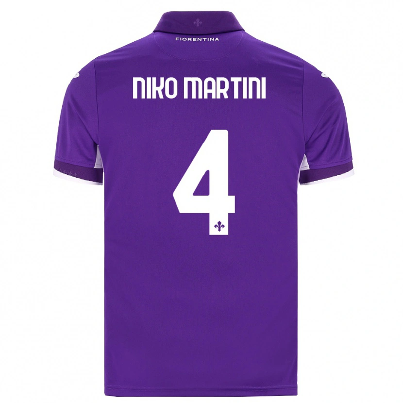 Danxen Uomo Maglia Niko Martini #4 Viola Bianco Rosa Kit Gara Home 2026/27 Maglietta