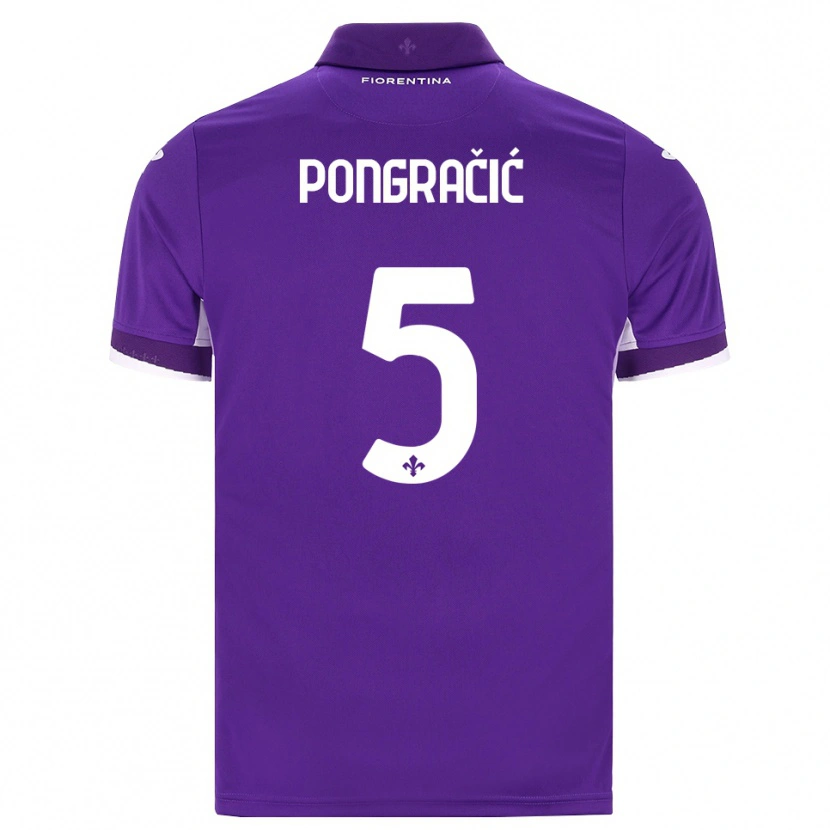 Danxen Uomo Maglia Marin Pongracic #5 Viola Bianco Rosa Kit Gara Home 2026/27 Maglietta