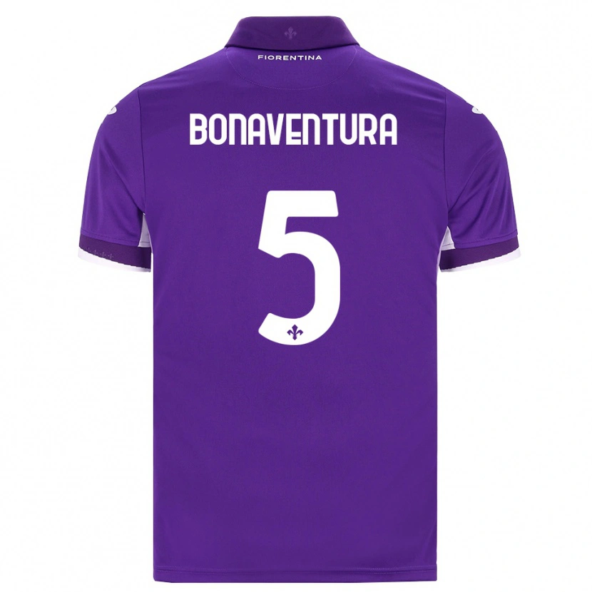 Danxen Uomo Maglia Giacomo Bonaventura #5 Viola Bianco Rosa Kit Gara Home 2026/27 Maglietta