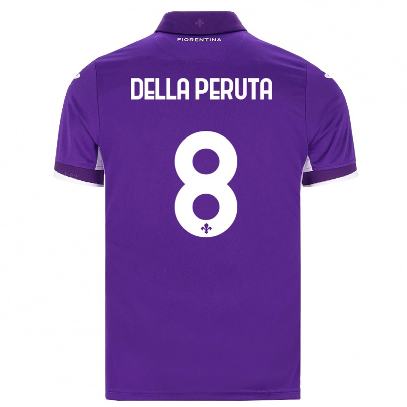 Danxen Uomo Maglia Victoria Della Peruta #8 Viola Bianco Rosa Kit Gara Home 2026/27 Maglietta