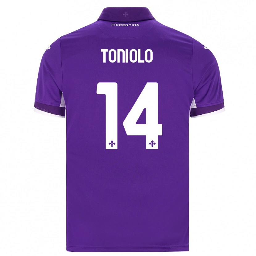 Danxen Uomo Maglia Martina Toniolo #14 Viola Bianco Rosa Kit Gara Home 2026/27 Maglietta