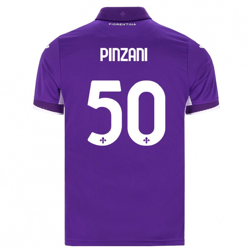 Danxen Uomo Maglia Lorenzo Pinzani #50 Viola Bianco Rosa Kit Gara Home 2026/27 Maglietta