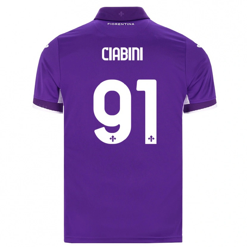 Danxen Uomo Maglia Giulia Ciabini #91 Viola Bianco Rosa Kit Gara Home 2026/27 Maglietta