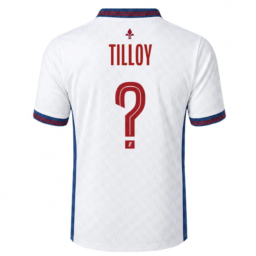Danxen Uomo Maglia Paul Tilloy #0 Rosso Bianco Blu Kit Gara Away 2026/27 Maglietta