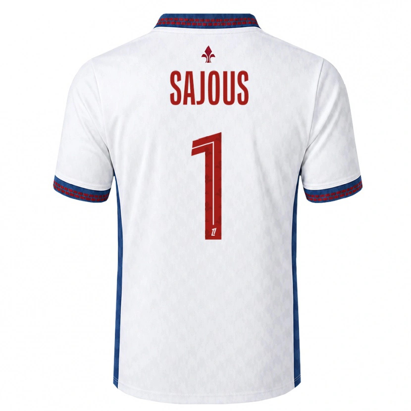 Danxen Uomo Maglia Thomas Sajous #1 Rosso Bianco Blu Kit Gara Away 2026/27 Maglietta