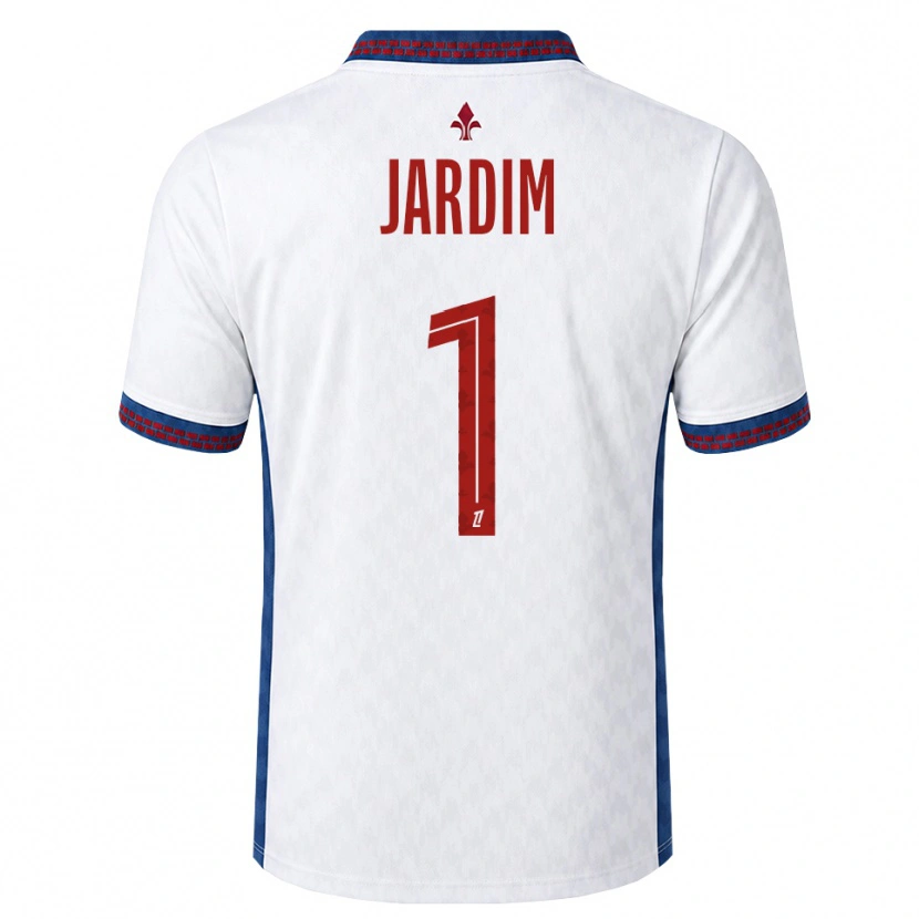 Danxen Uomo Maglia Leo Jardim #1 Rosso Bianco Blu Kit Gara Away 2026/27 Maglietta