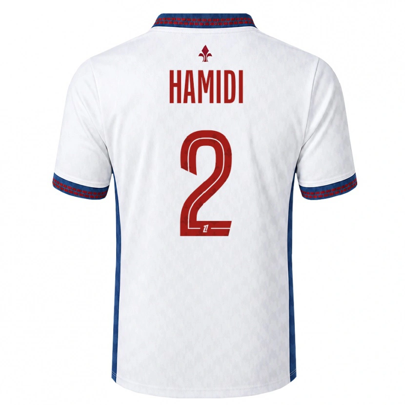 Danxen Uomo Maglia Kamel Hamidi #2 Rosso Bianco Blu Kit Gara Away 2026/27 Maglietta