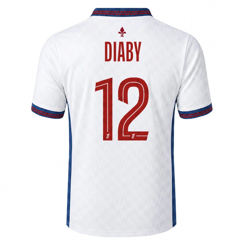Danxen Uomo Maglia Bafodé Diaby #12 Rosso Bianco Blu Kit Gara Away 2026/27 Maglietta