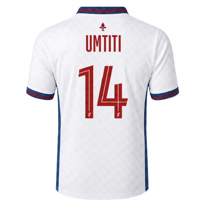 Danxen Uomo Maglia Samuel Umtiti #14 Rosso Bianco Blu Kit Gara Away 2026/27 Maglietta