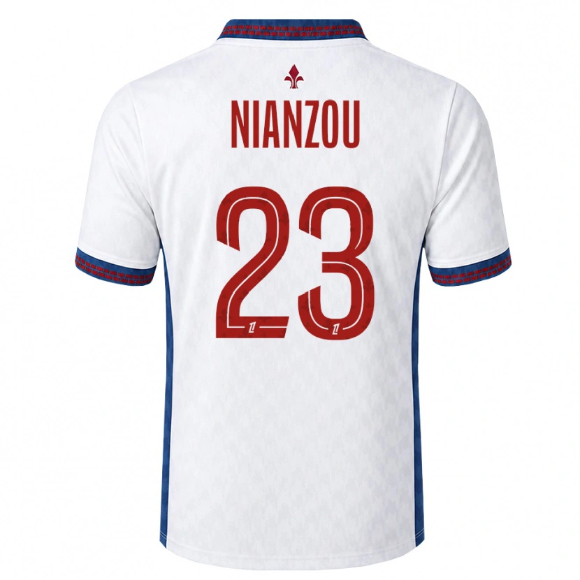 Danxen Uomo Maglia Tanguy Nianzou #23 Rosso Bianco Blu Kit Gara Away 2026/27 Maglietta