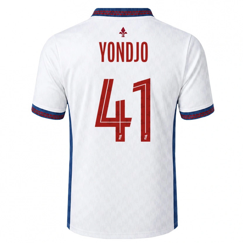 Danxen Uomo Maglia Angel Yondjo Matah #41 Rosso Bianco Blu Kit Gara Away 2026/27 Maglietta