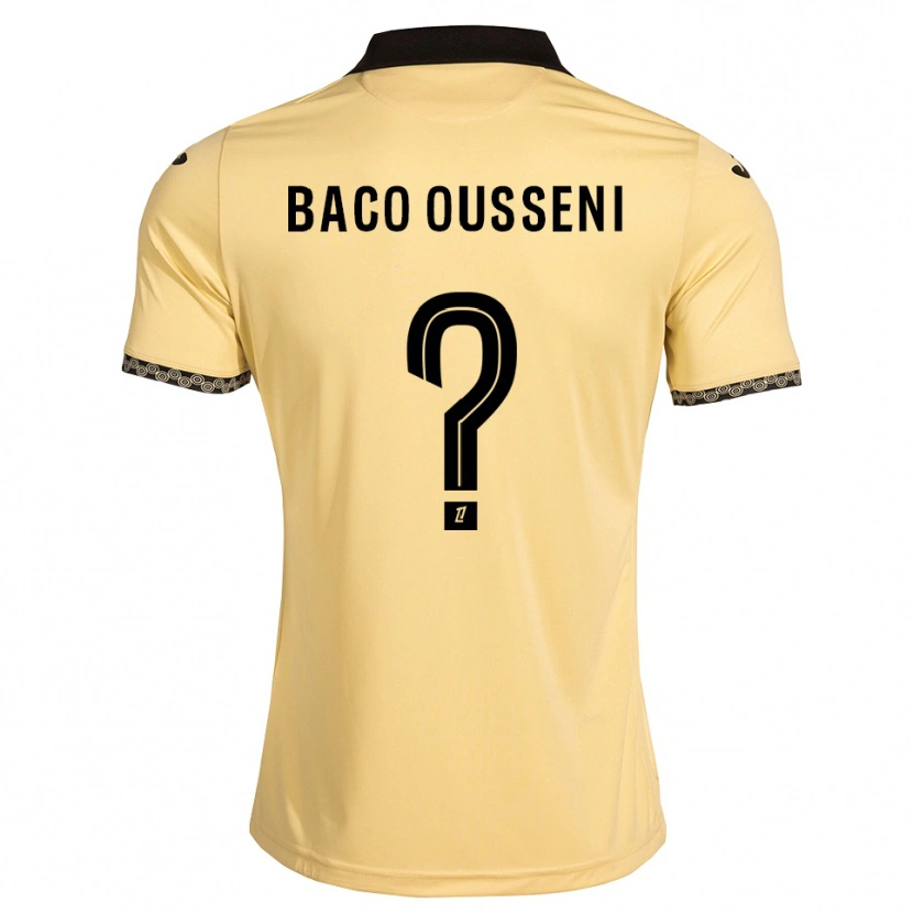 Danxen Uomo Maglia Timothée Baco Ousseni #0 Bianco Avorio Nero Kit Gara Away 2026/27 Maglietta