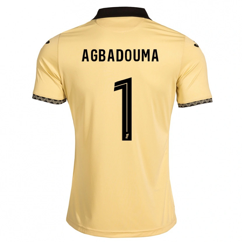 Danxen Uomo Maglia Mathys Agbadouma #1 Bianco Avorio Nero Kit Gara Away 2026/27 Maglietta