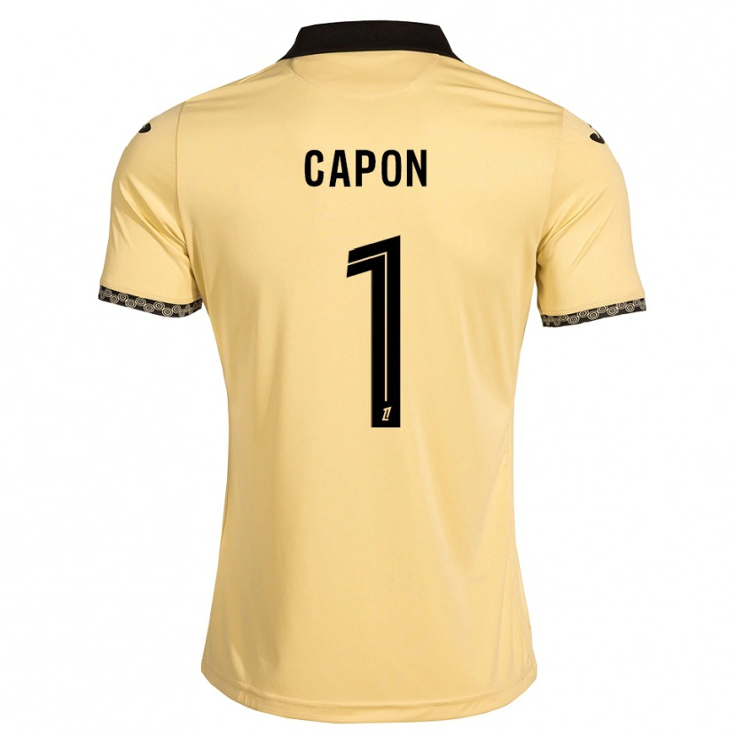 Danxen Uomo Maglia Emma Capon #1 Bianco Avorio Nero Kit Gara Away 2026/27 Maglietta