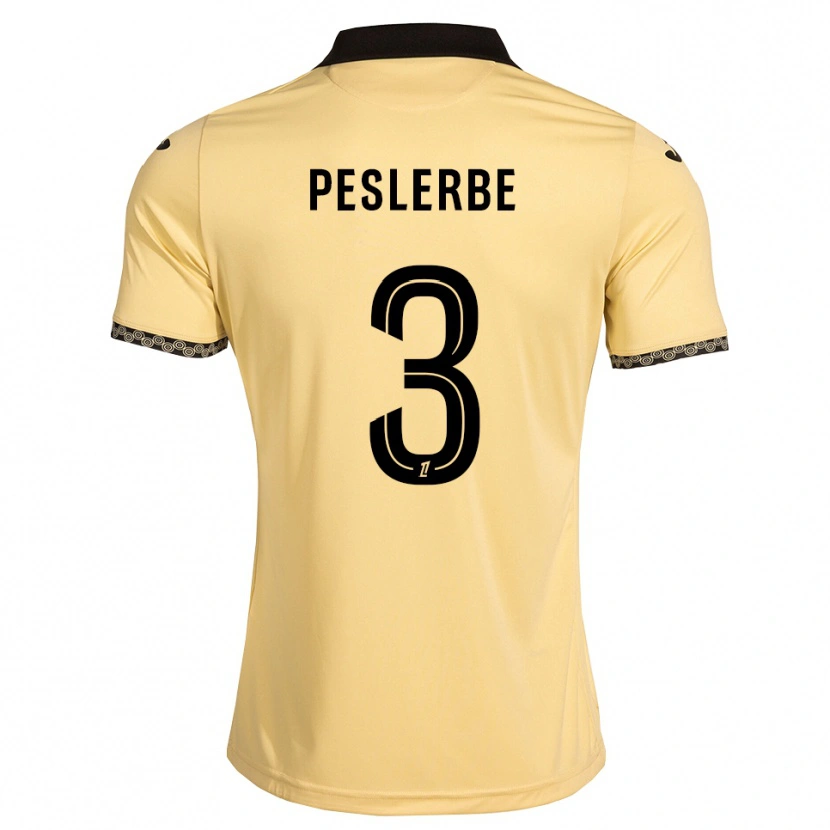 Danxen Uomo Maglia Thomas Peslerbe #3 Bianco Avorio Nero Kit Gara Away 2026/27 Maglietta