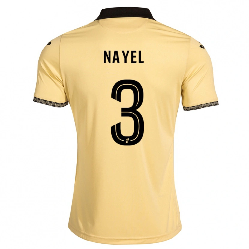 Danxen Uomo Maglia Lucas Nayel #3 Bianco Avorio Nero Kit Gara Away 2026/27 Maglietta