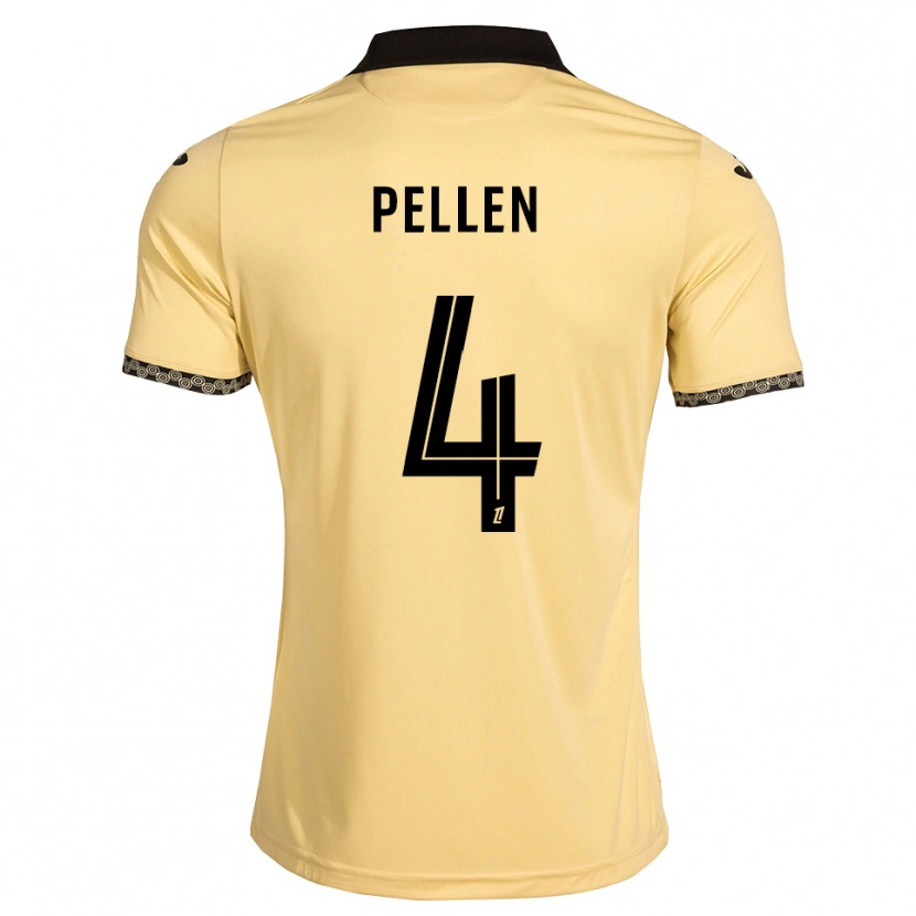 Danxen Uomo Maglia Louise Pellen #4 Bianco Avorio Nero Kit Gara Away 2026/27 Maglietta